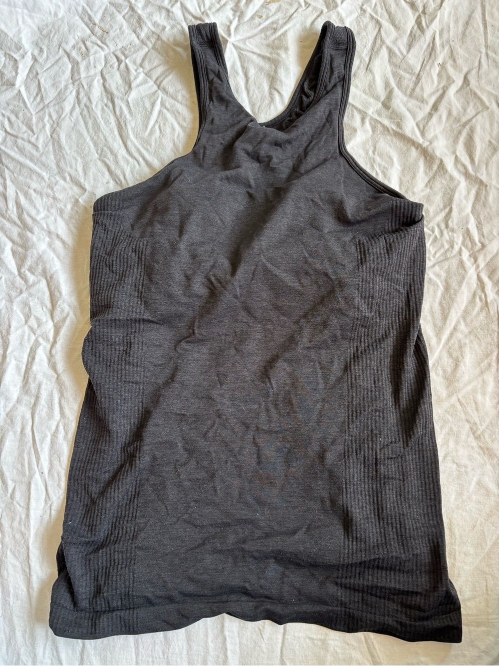 lululemon athletica Black Ribbed Racerback Tank